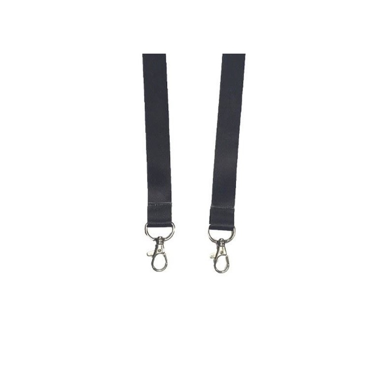 Bilde av Black Event Double Clip lanyard / keyhanger 15 mm with metal trigger clips. 60270761 (DE,SE,NO,FI,RO,PL)